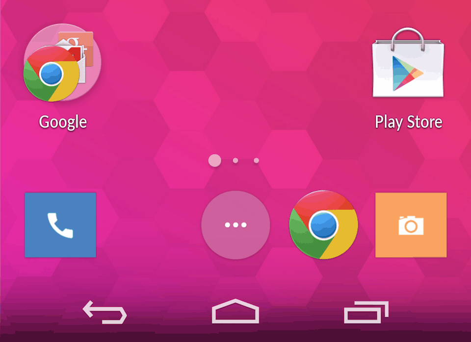 on screen nav buttons